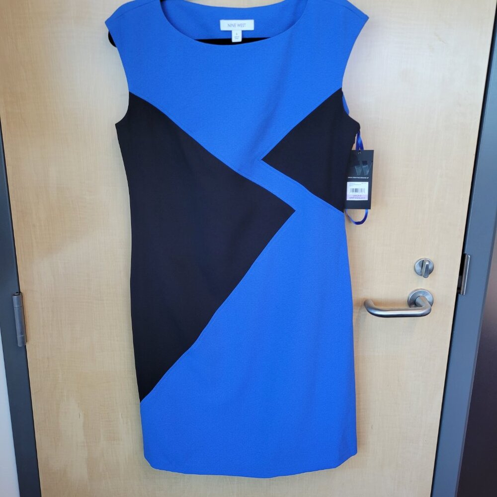 Nine West Womens Sleeveless Colorblock Dress - Picture 10 of 12